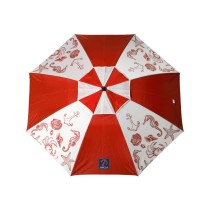 Parasol de plage Rouge Ø 180 cm SPF50+ Marin