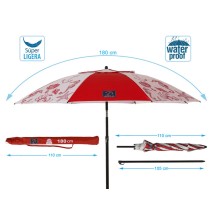 Parasol de plage Rouge Ø 180 cm SPF50+ Marin