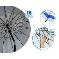 Parasol de plage Bleu Ø 240 cm SPF50+ Ancre