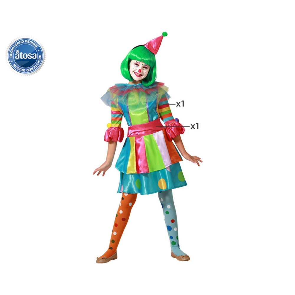 Costume for Children Female Clown 7-9 Years