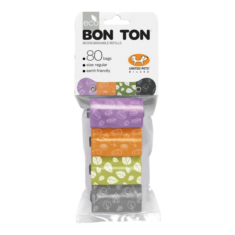 Hygienebeutel United Pets Bon Ton Regular Hund Bunt (4 x 20 uds)