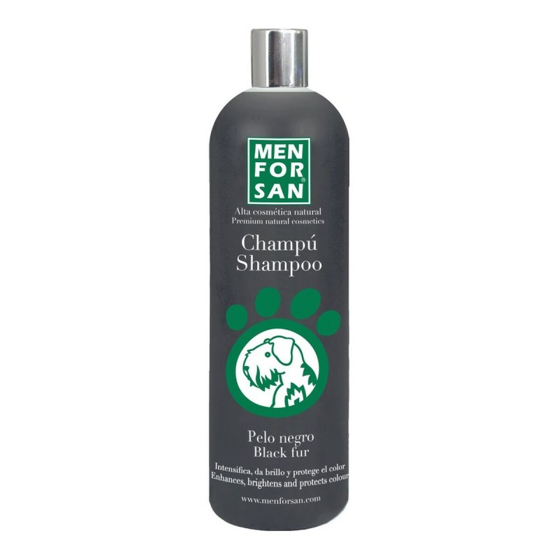 Shampoing pour animaux de compagnie Menforsan 1 L Chien Cheveux Foncé