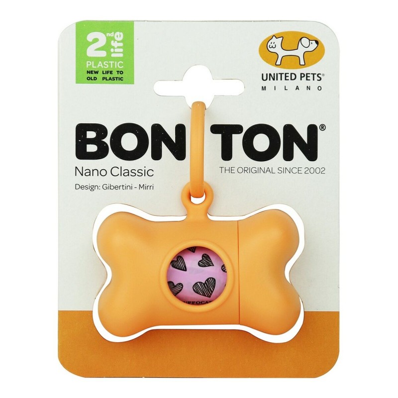 Kotbeutelspender United Pets Bon Ton Nano Classic Hund Orange (6 x 3 x 4 cm)