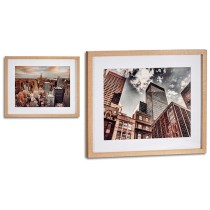 Bild Gebäude Holz Glas 43 x 3 x 53 cm (6 Stück)