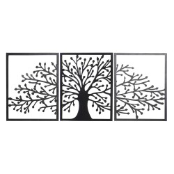 Décoration murale DKD Home Decor Noir Arbre Cottage 141 x 1,3 x 61 cm