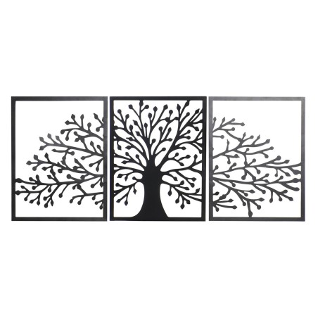 Décoration murale DKD Home Decor Noir Arbre Cottage 141 x 1,3 x 61 cm