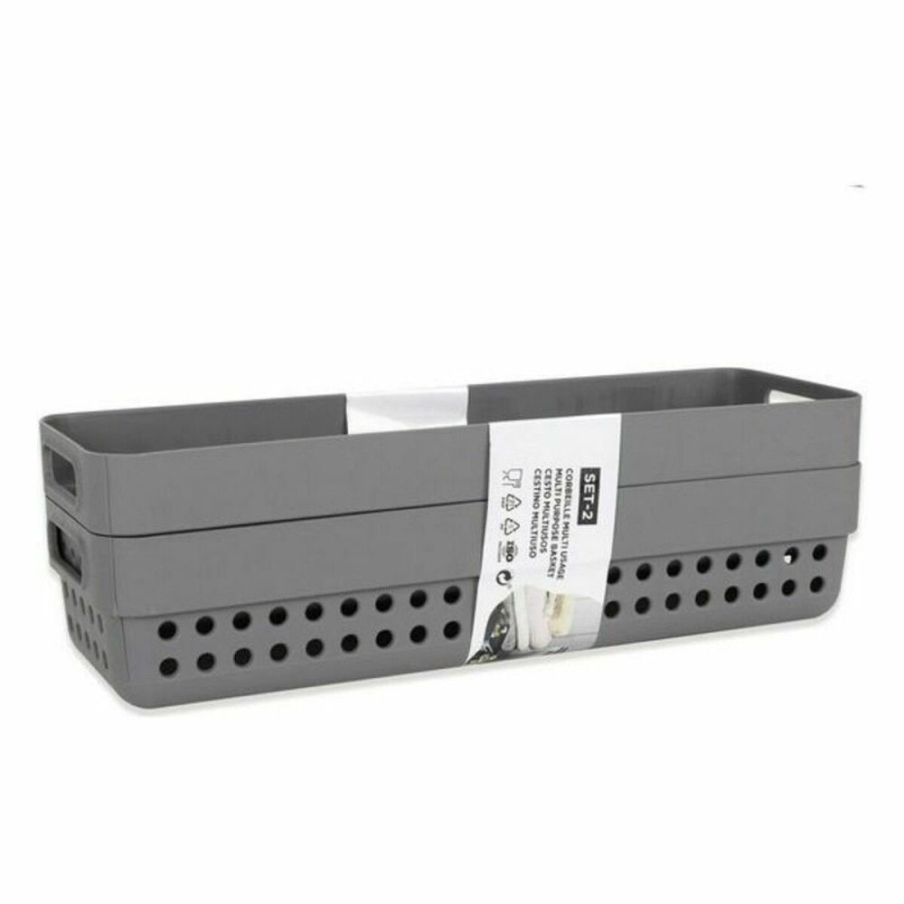 Multi-purpose basket Confortime 144888 24 x 7,5 x 5 cm 24 x 7,5 x 7 cm 2 Pieces (36 Units)