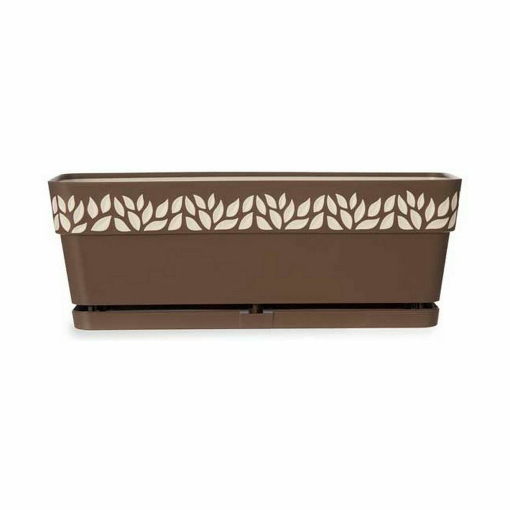 Planter Stefanplast Cloe Brown Plastic 49,5 x 17 x 19 cm (12 Units)