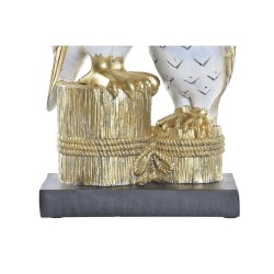 Decorative Figure DKD Home Decor 14,5 x 9 x 26 cm Owl Golden White