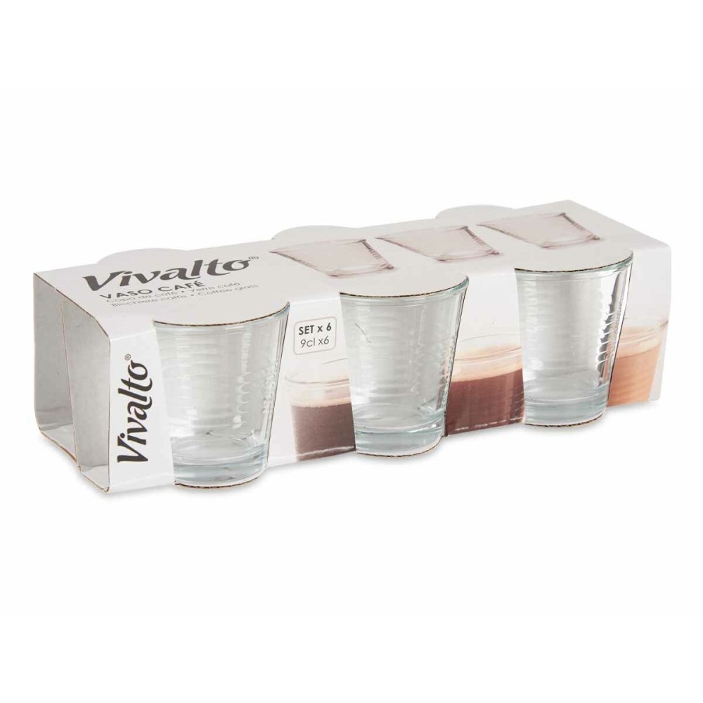 Set of glasses Vivalto 3503/WH6 Transparent Glass 90 ml (24 Units)