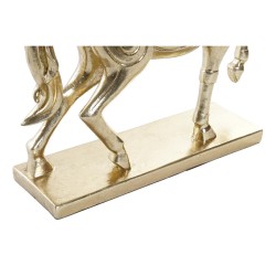 Deko-Figur DKD Home Decor 34 x 9,5 x 33,5 cm Pferd Silberfarben Gold (2 Stück)