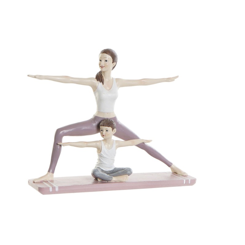 Deko-Figur DKD Home Decor 24 x 6,5 x 19,5 cm Scandi Rosa Yoga