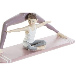 Deko-Figur DKD Home Decor 24 x 6,5 x 19,5 cm Scandi Rosa Yoga