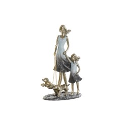 Deko-Figur DKD Home Decor 16 x 9,5 x 24 cm Blau Gold Familie