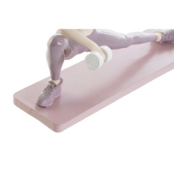 Deko-Figur DKD Home Decor Rosa Yoga Scandi 20 x 8 x 16,5 cm