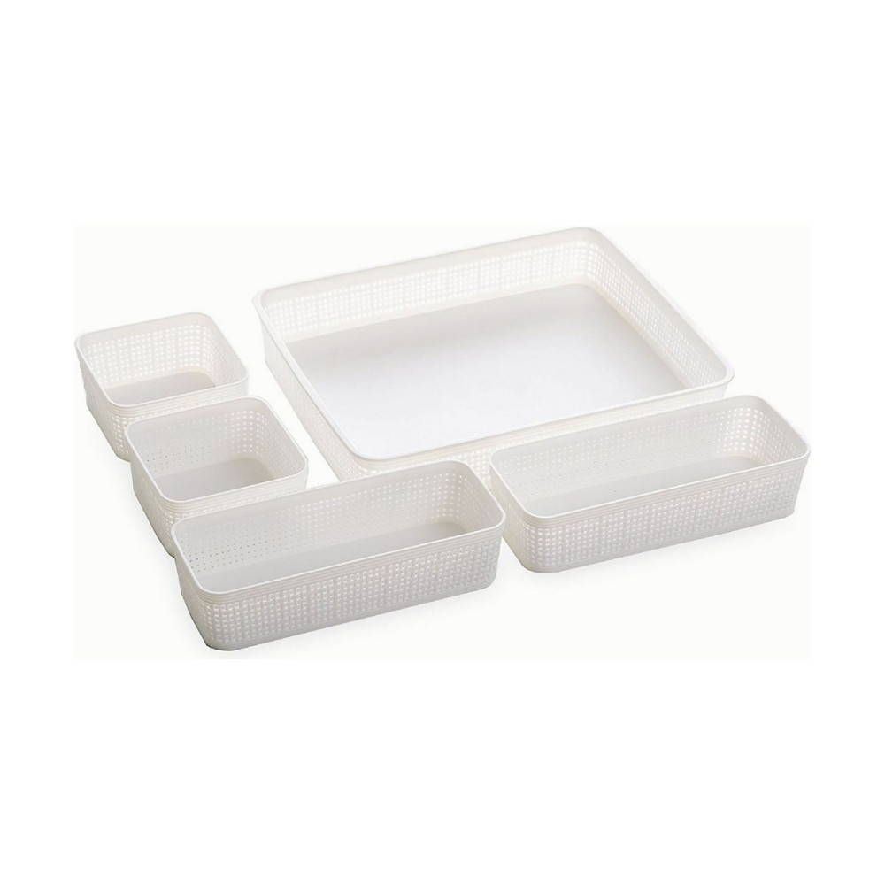 Multi-purpose basket Dem Plastic 34 x 28 x 6 cm 5 Pieces (5 Units)