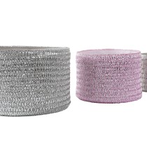 Multi-purpose basket DKD Home Decor Grey Pink polypropylene 27 x 27 x 17 cm 4 Kg 3 Pieces (3 Units)