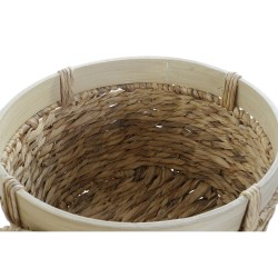 Set de basket DKD Home Decor Bambou Tropical Joncs (40 x 40 x 23 cm) (3 Pièces)