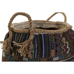 Panier DKD Home Decor 30 x 30 x 30 cm Fibre naturelle Boho (2 Unités)