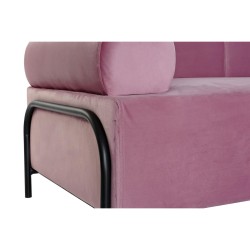 Sofa DKD Home Decor Black Pink Metal Polyester Modern (154 x 76 x 76 cm)