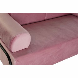 Sofa DKD Home Decor Schwarz Rosa Metall Polyester Moderne (154 x 76 x 76 cm)