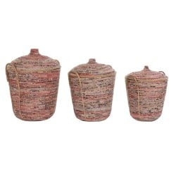 Korb-Set DKD Home Decor Rattan (51 x 51 x 67 cm)