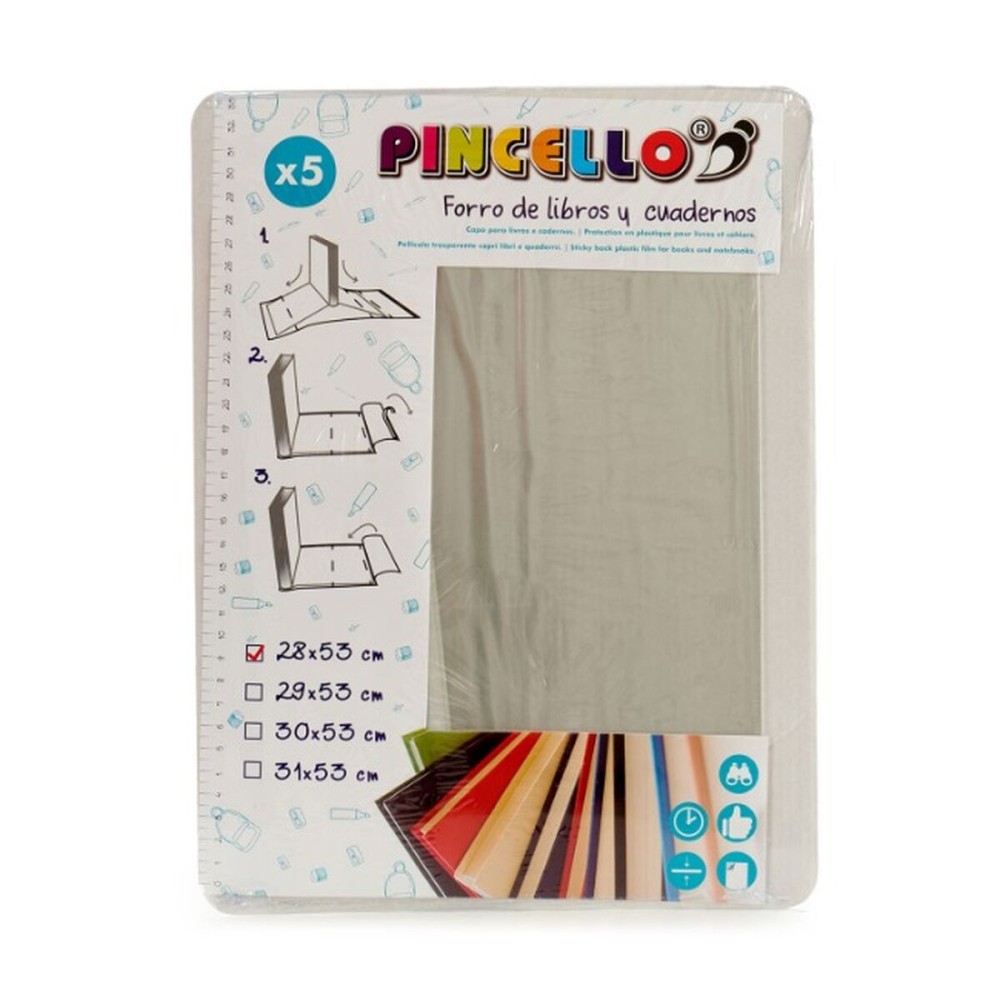 Couverture de livre adhésive Pincello 1805001 Transparent