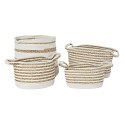 Set de basket DKD Home Decor 36 x 36 x 34 cm Boho (4 Pièces)