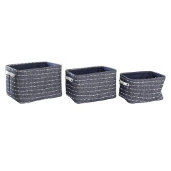 Set de basket DKD Home Decor 38 x 28 x 25 cm Polyester