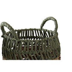 Basket set DKD Home Decor Rattan (33 x 33 x 40 cm)