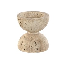 Kerzenschale Home ESPRIT Beige Magnesium 12 x 12 x 12,7 cm