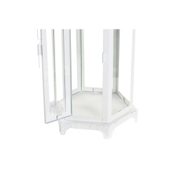 Lanterne DKD Home Decor Verre Métal Blanc (20 x 17 x 55 cm)