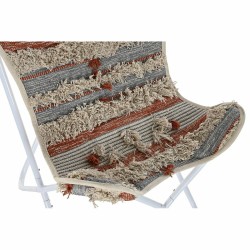 Chaise de jardin DKD Home Decor Blanc Orange Fer 74 x 65 x 90 cm