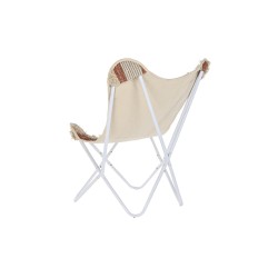 Chaise de jardin DKD Home Decor Blanc Orange Fer 74 x 65 x 90 cm