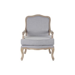 Fauteuil DKD Home Decor 66 x 66 x 94 cm Naturel Bois Gris clair