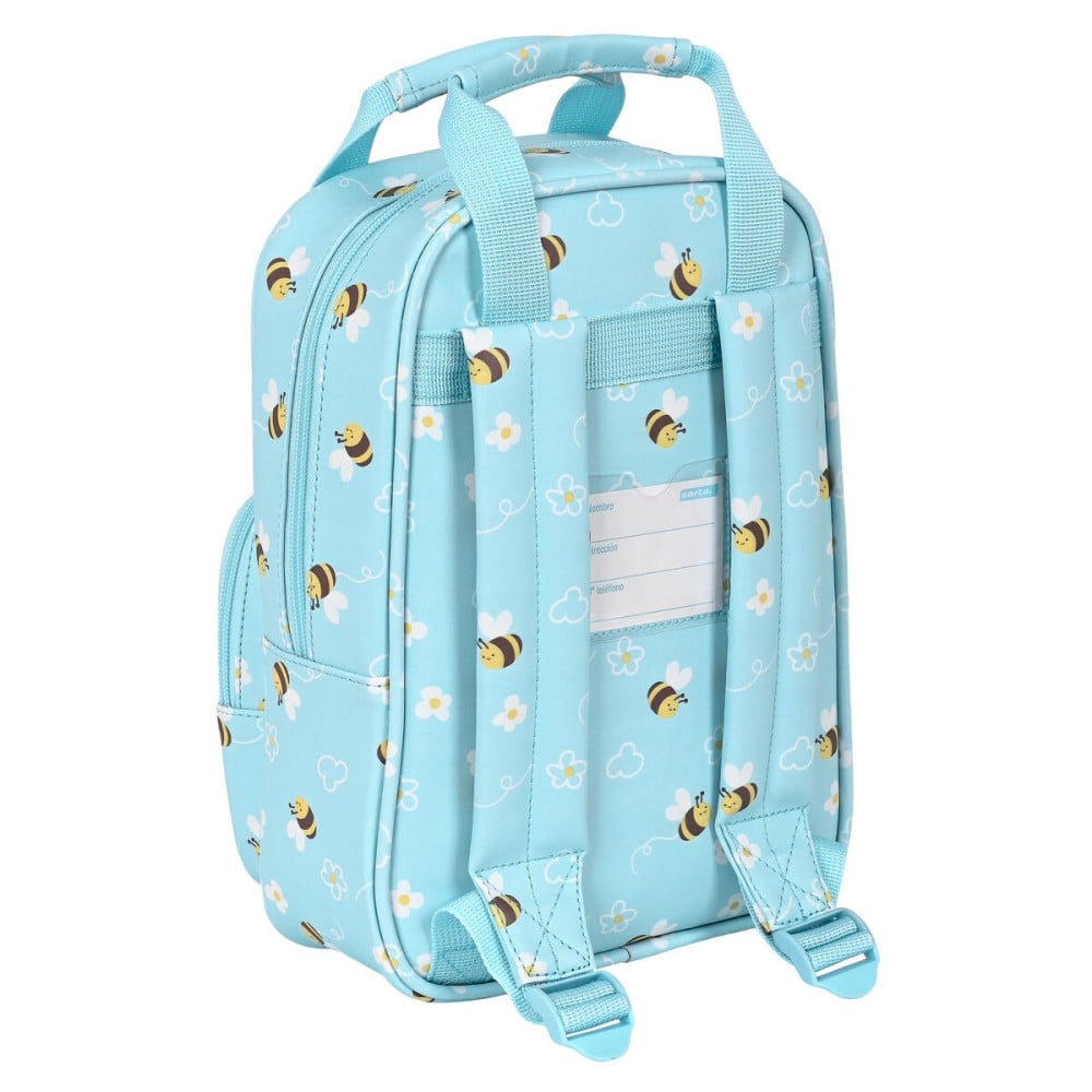 School Bag Safta Abeja Light Blue 20 x 28 x 8 cm