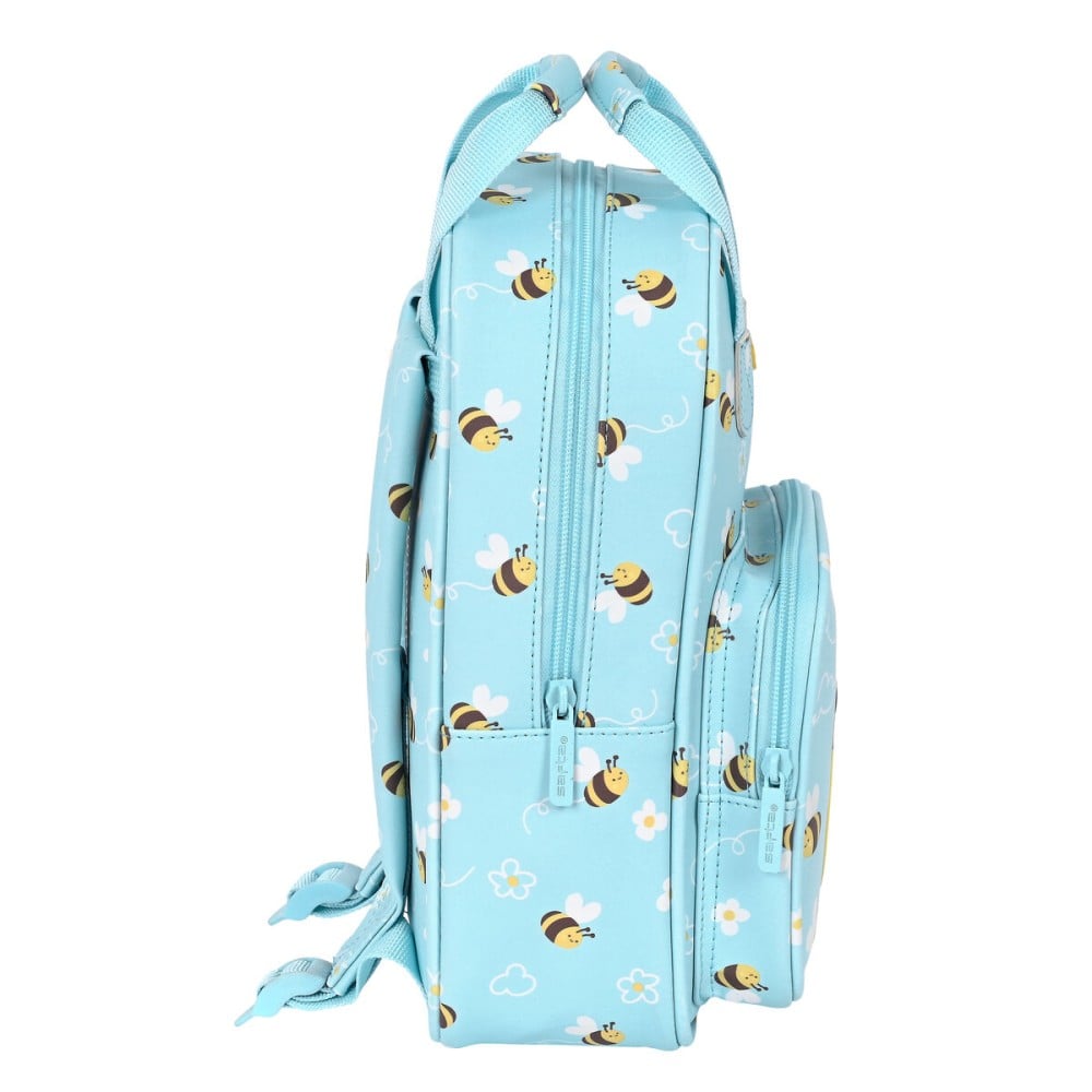 School Bag Safta Abeja Light Blue 20 x 28 x 8 cm
