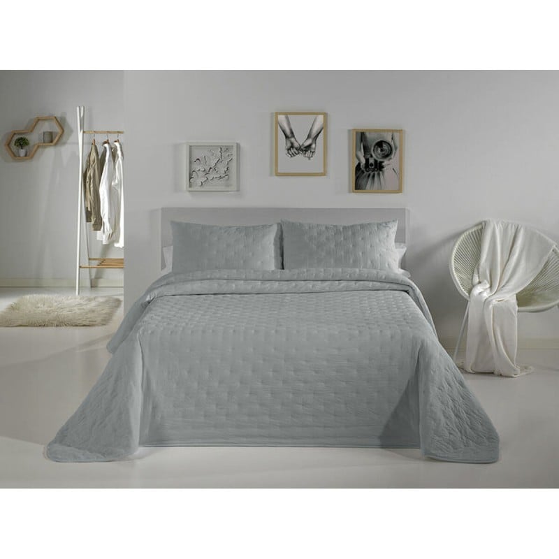 Bedspread (quilt) Pierre Cardin DOTS Pearl Gray Super king (3 Pieces)