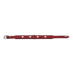 Hundehalsband Hunter Swiss Rot/Schwarz 35-43 cm