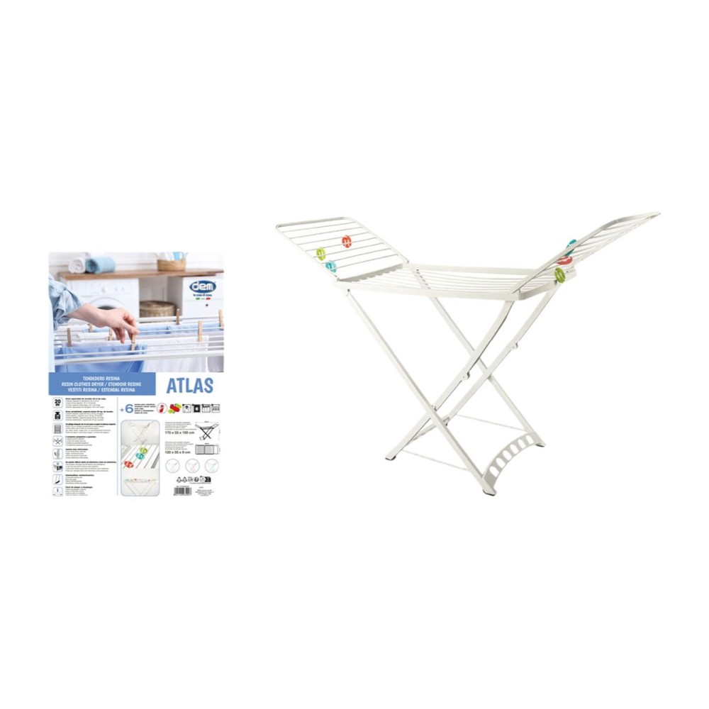 Séchoir Pliable Inde Atlas Blanc 172 x 220 x 50,5 cm