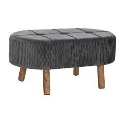 Hocker DKD Home Decor   Grau natürlich Dunkelgrau Holz 80 x 46 x 38 cm