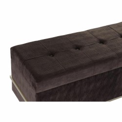 Banquette DKD Home Decor   Doré Métal Marron Velours (120 x 42 x 48 cm)