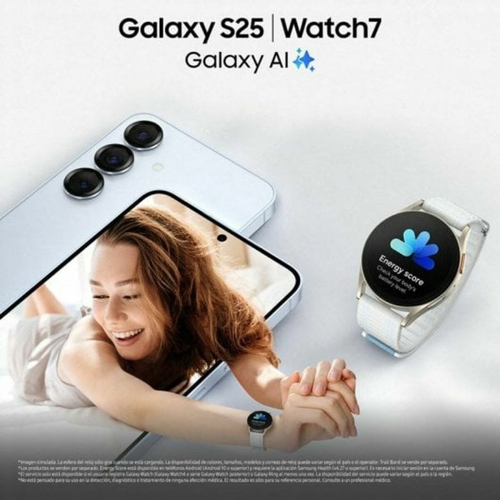 Smartphone Samsung GALAXY S25 6,2" Qualcomm Snapdragon 8 Elite 12 GB RAM 128 GB Gris Argenté