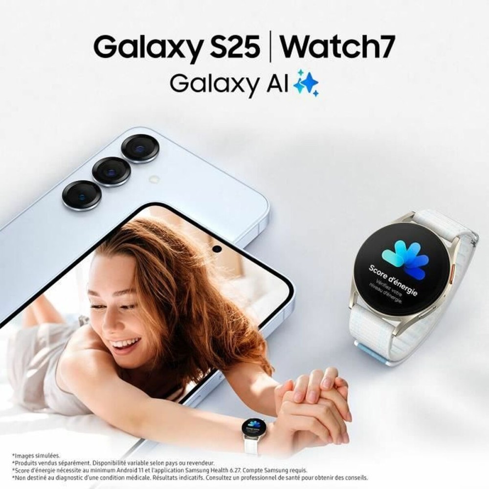 Smartphone Samsung GALAXY S25 6,2" Qualcomm Snapdragon 8 Elite 12 GB RAM 128 GB Grau Silberfarben