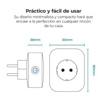 Smart Plug KSIX Smart Energy Slim WIFI 250V White