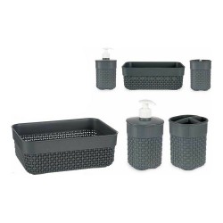 Bath Set Anthracite Plastic (3 pcs)