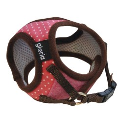 Dog Harness Gloria Points 17-22 cm Pink XS size