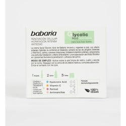 Crème régénératrice Babaria Glycolic Acid Acide glycolique 50 ml