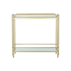 Tevogn DKD Home Decor Gold Metall Kristall 80 x 28 x 81 cm