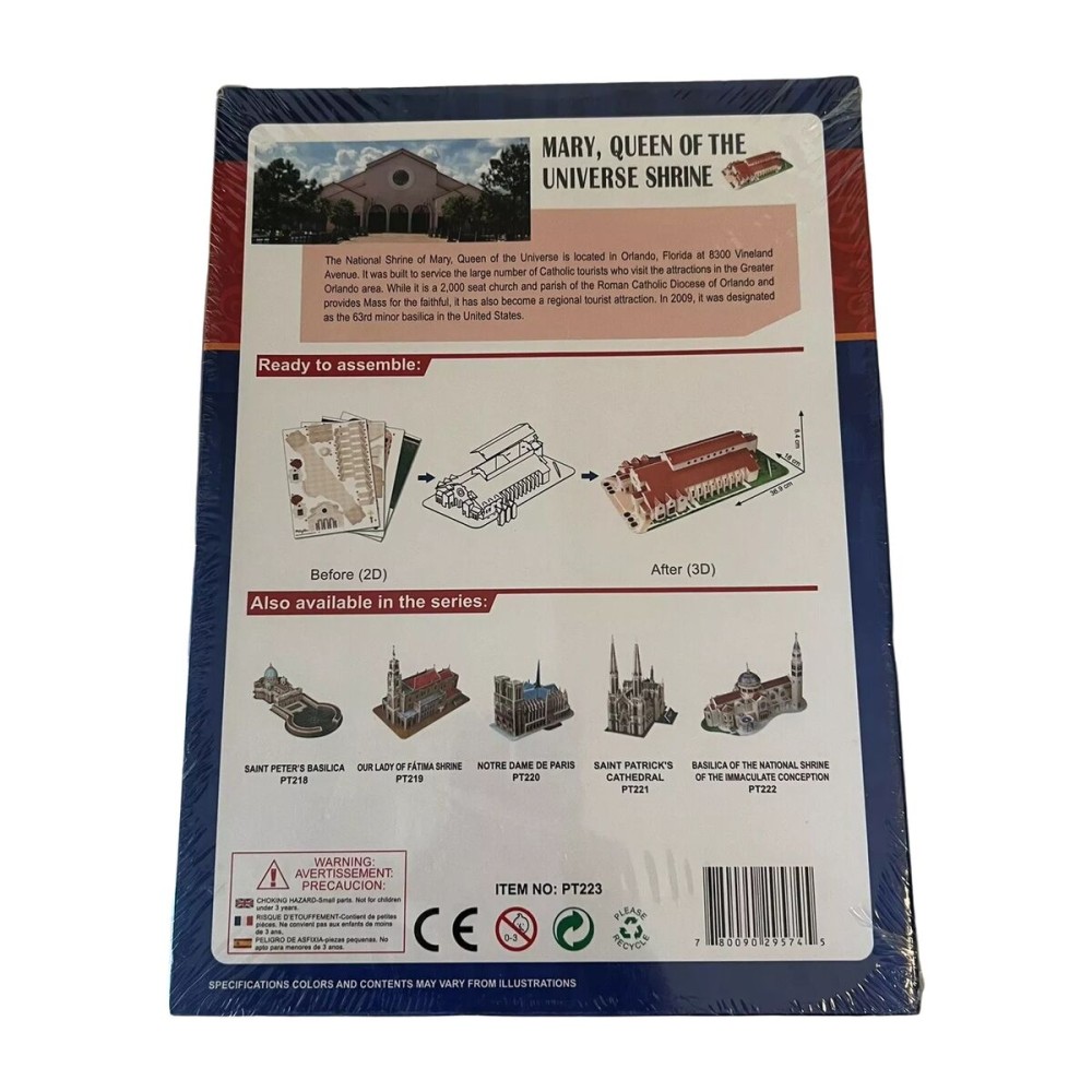 3D Puzzle CubicFun MARY QUEEN OF THE UNIVERSE SHRINE Multicolour 54 Pieces